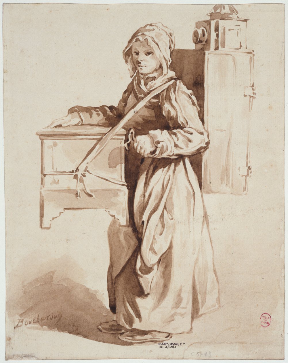 Junges Mädchen mit der Zauberlaterne von Edmé Bouchardon