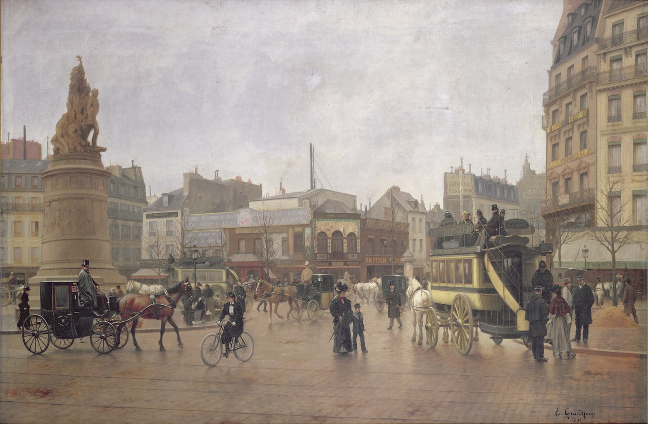 La Place Clichy, Paris, 1896 von Edmond Georges Grandjean