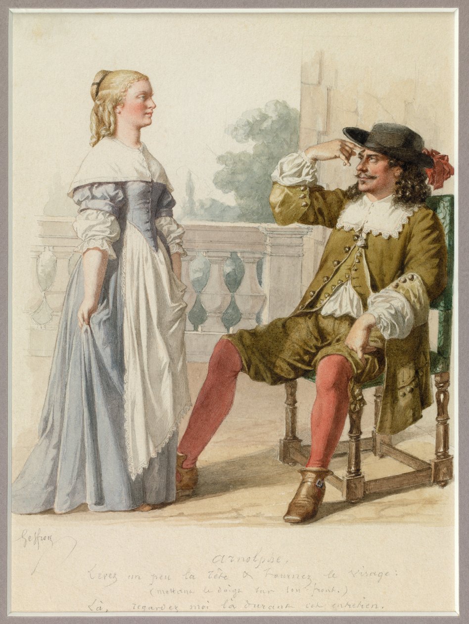 Porträt von Agnes und Arnolphe, um 1870 von Edmond Aime Florentin Geffroy