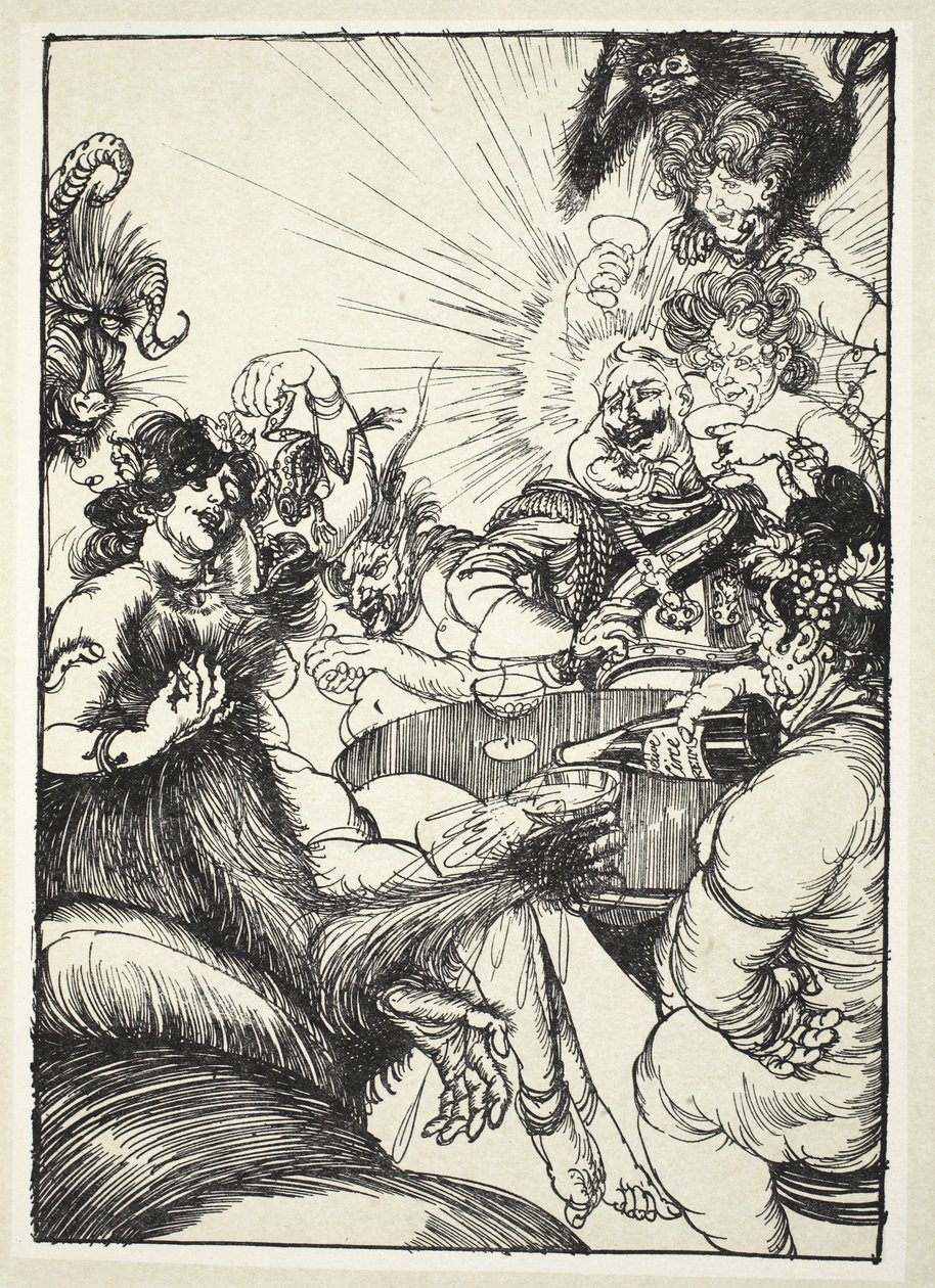 Kultur - Kriecher zu Kaiser Comus, Illustration aus The Kaiser