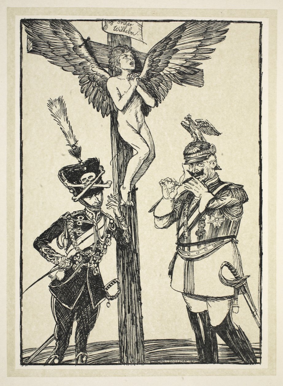 Die Kreuzigung Belgiens, Illustration aus The Kaiser