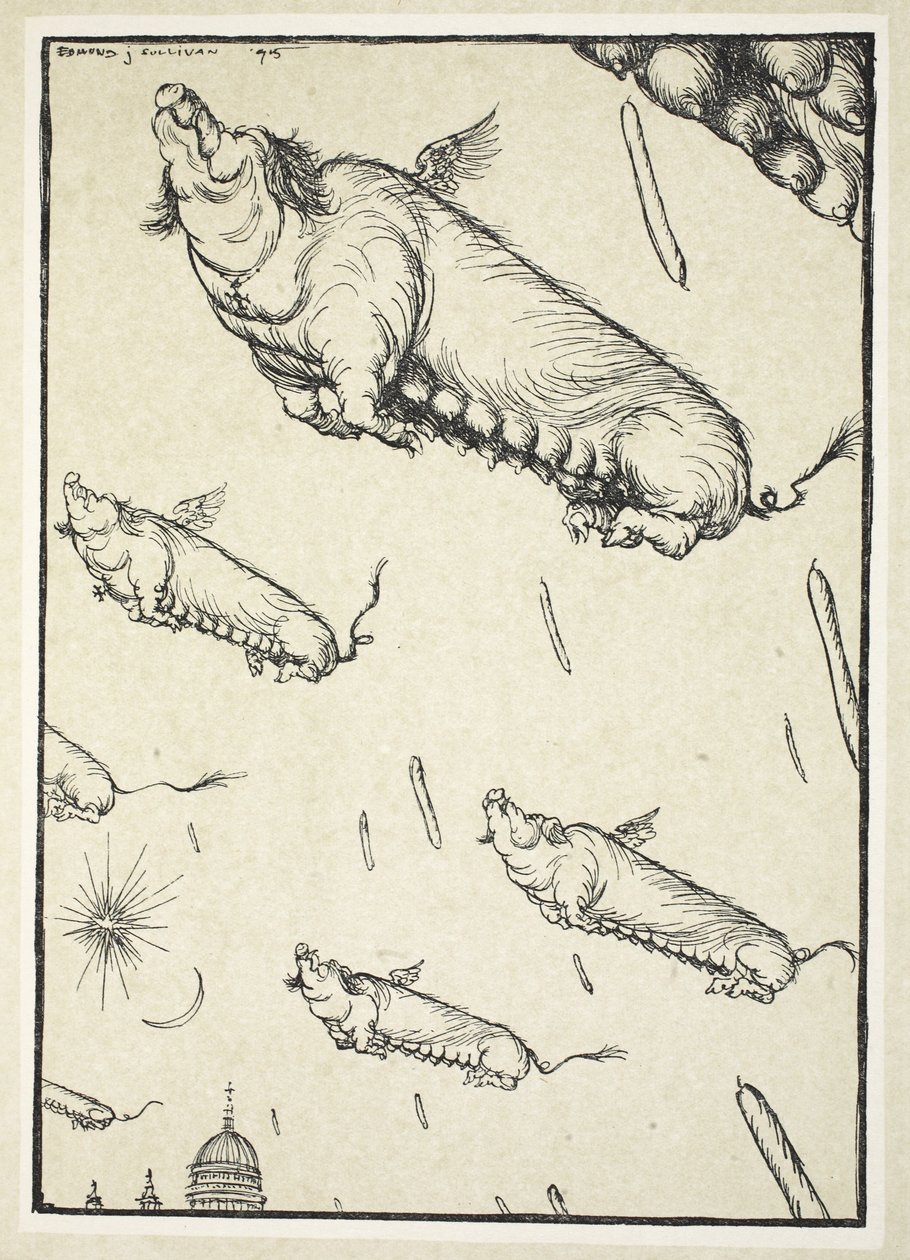 Wenn die Schweine fliegen (Die Blutwurst), Illustration aus The Kaiser
