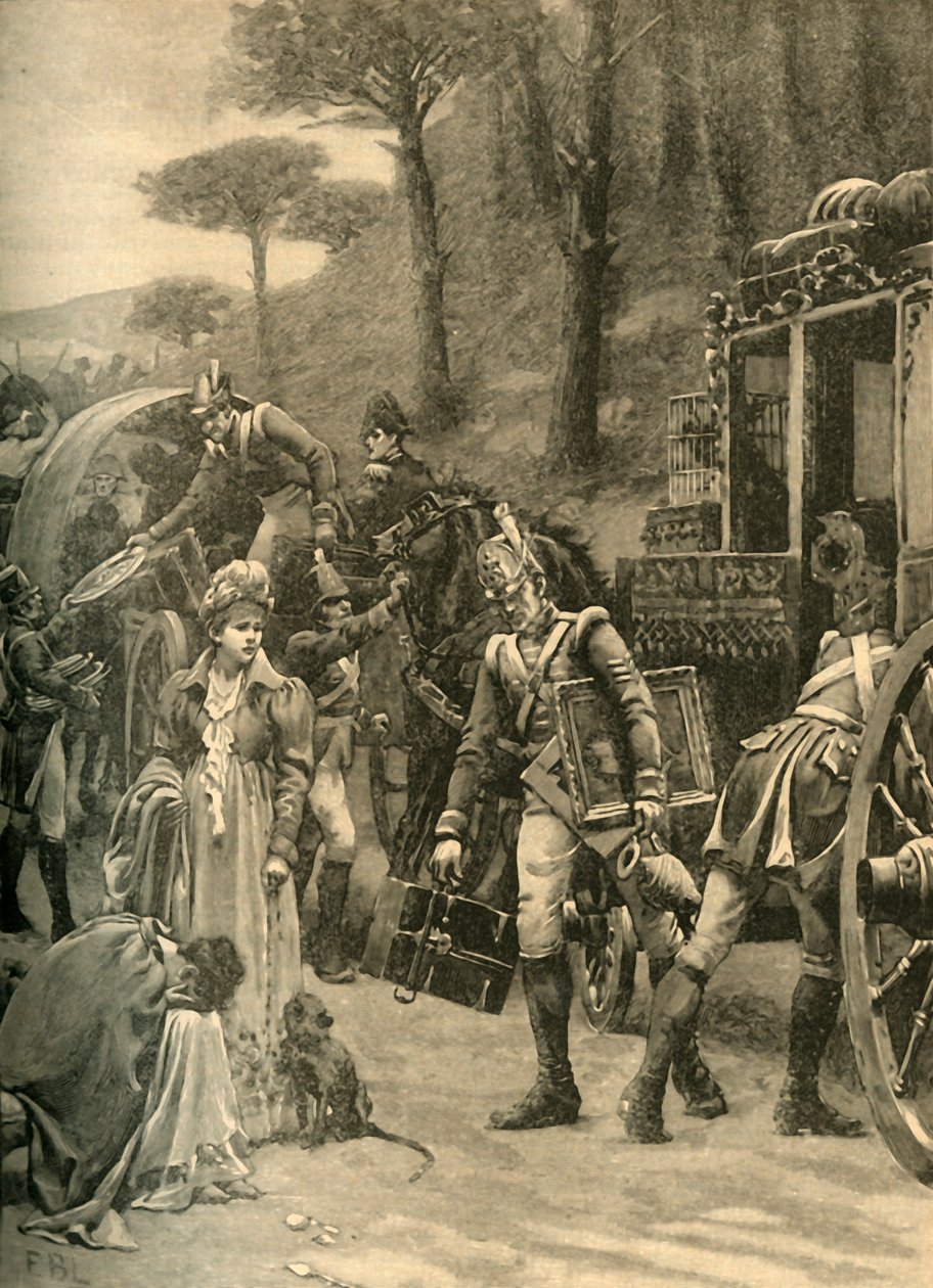 Flucht von König Joseph Bonaparte aus Vitoria, Spanien, 1813, um 1890 von Edmund Blair Leighton