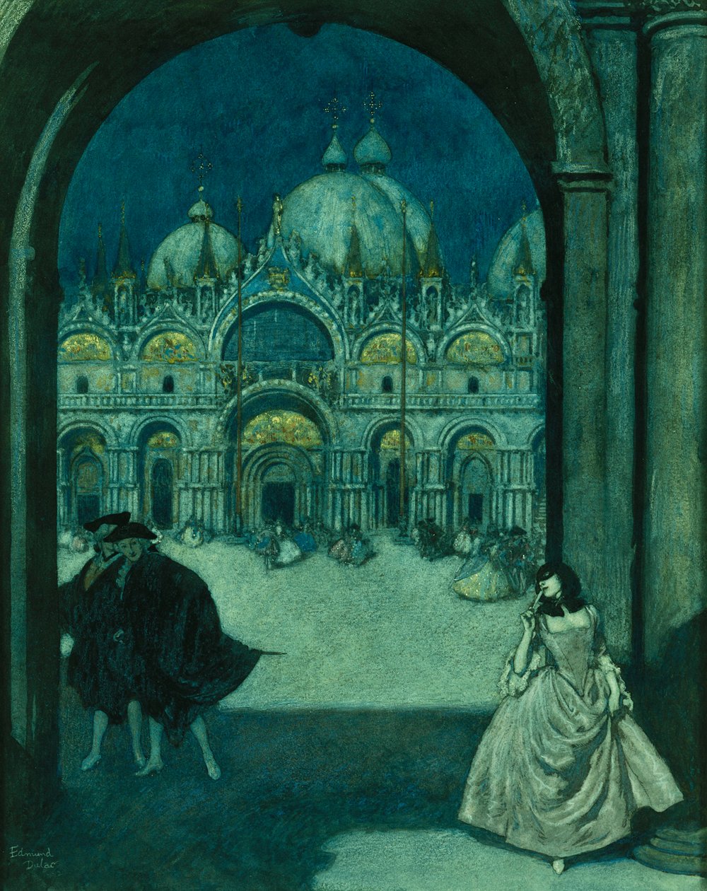 Auf der Piazza San Marco von Edmund Dulac