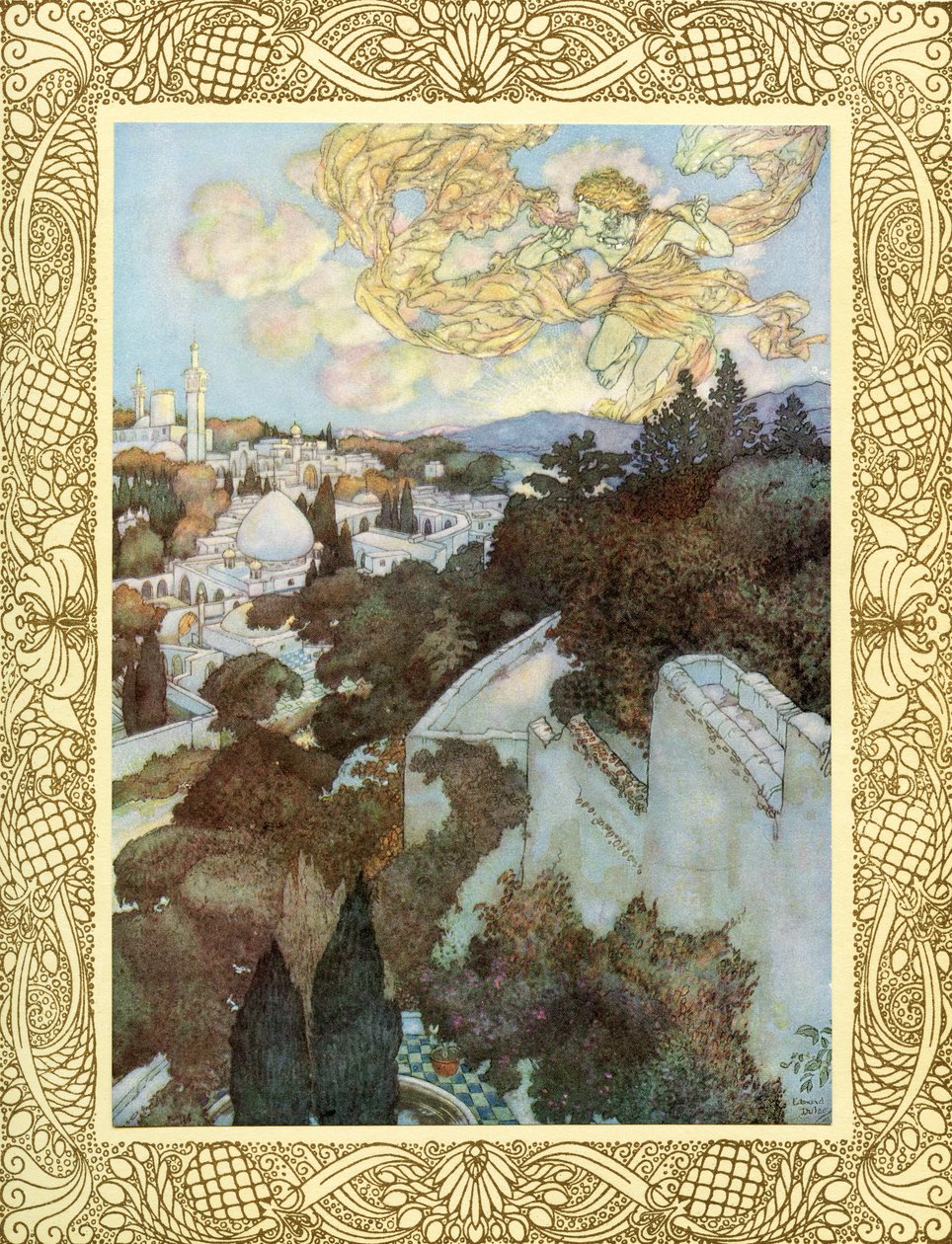 Erwache! Denn die Sonne hinter dem östlichen Hügel hat die Sitzung der Sterne aus der Nacht vertrieben, Illustration aus 