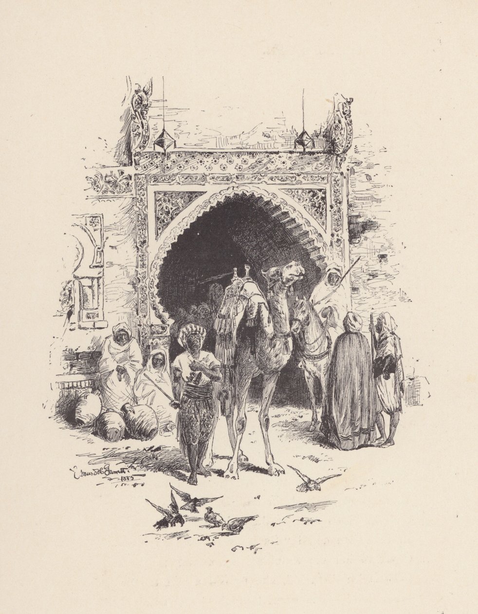 Illustration zu Die Nacht von St. Agnes von John Keats von Edmund Henry Garrett