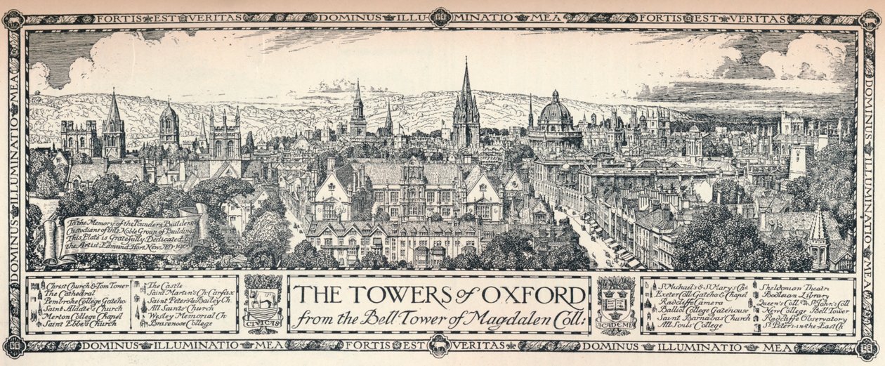 Die Türme von Oxford, 1905 von Edmund Hort New