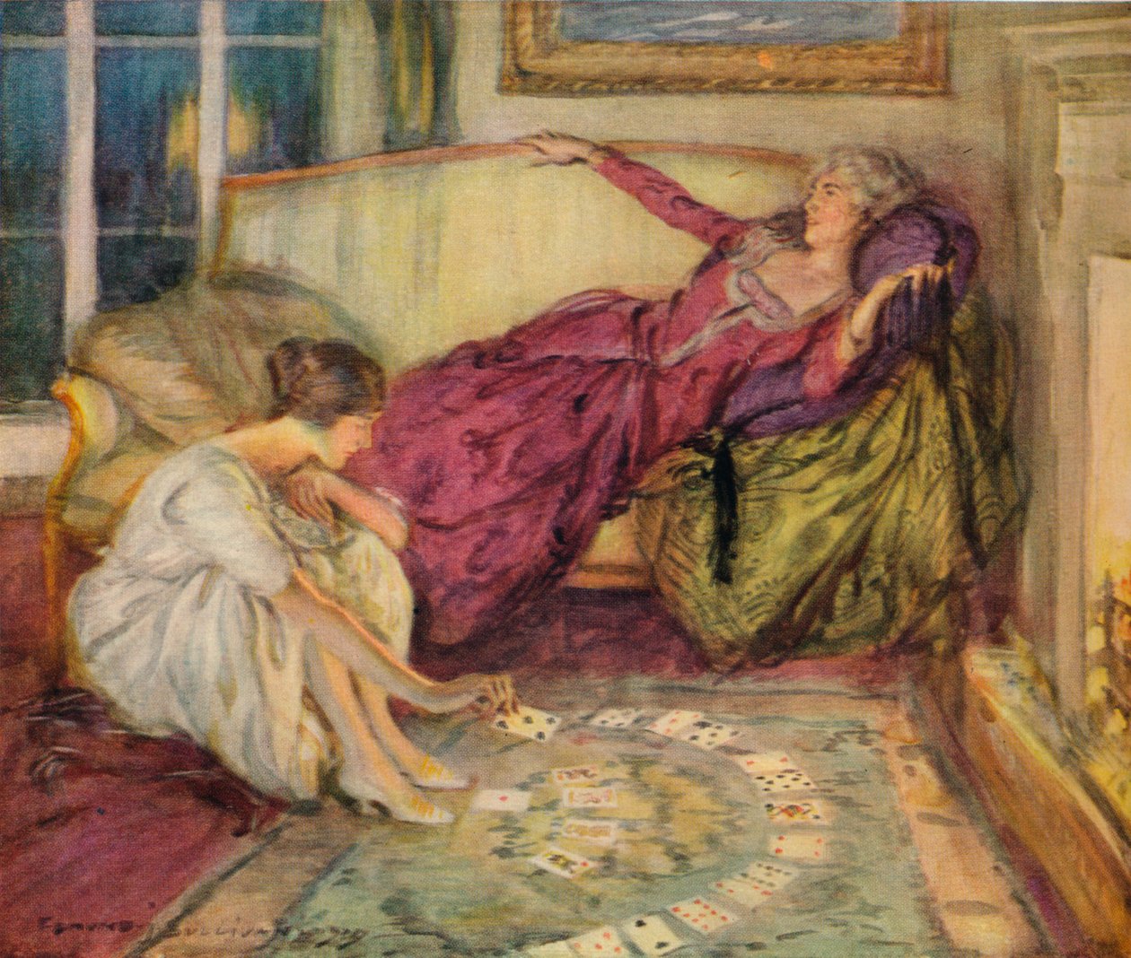 Der Fall der Karte, ca. 1889-1924, 1924 von Edmund Joseph Sullivan