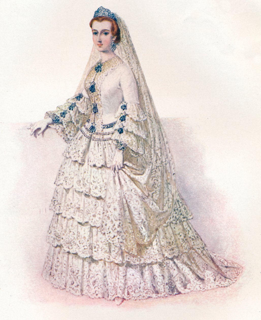 Die Kaiserin Eugenie in ihrem Brautkleid, 1853, 1902 von Edmund Thomas Parris
