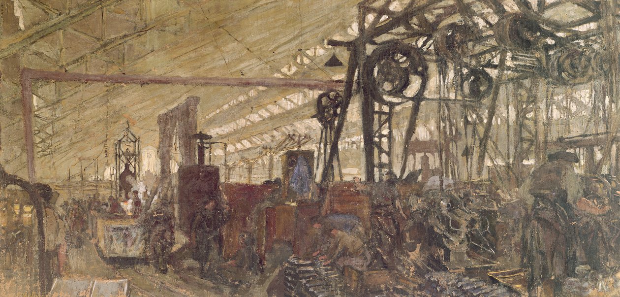 Innenansicht einer Munitionsfabrik, 1916-17 von Edouard Vuillard