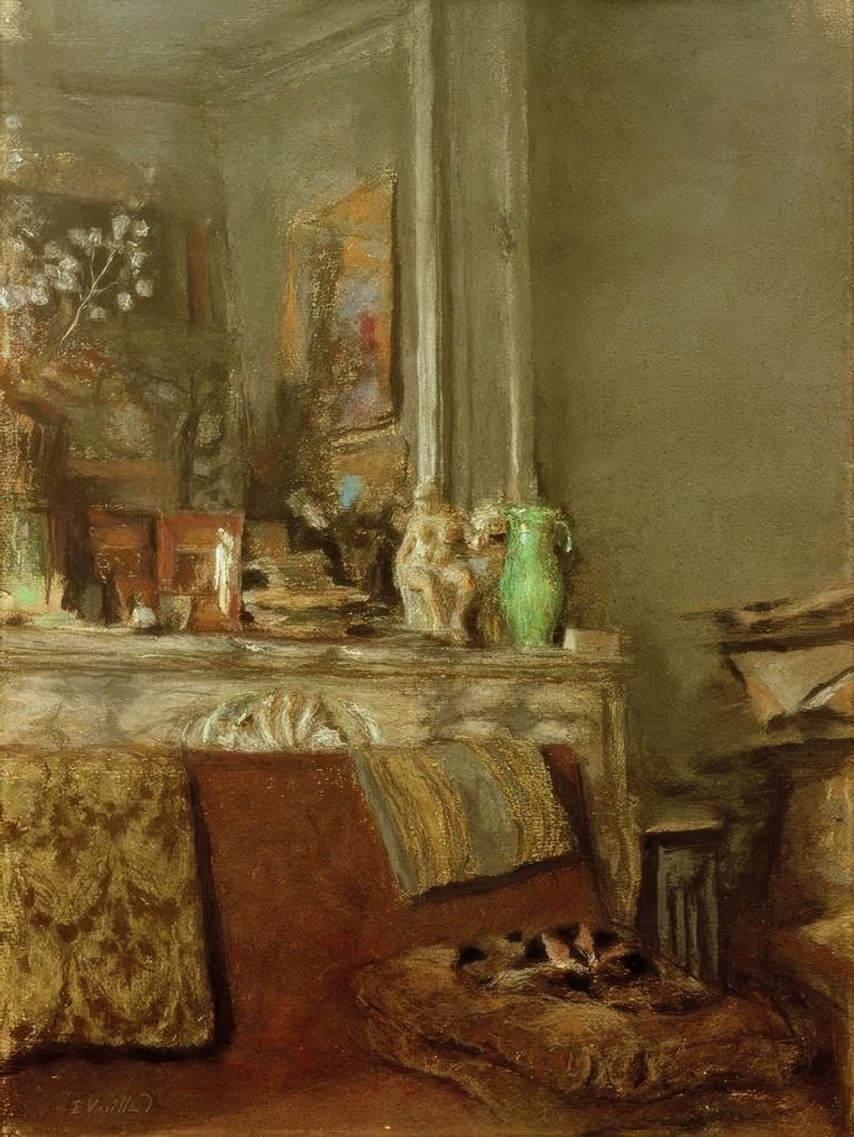 Der Kamin bei Vuillard, Place Vintimille von Edouard Vuillard
