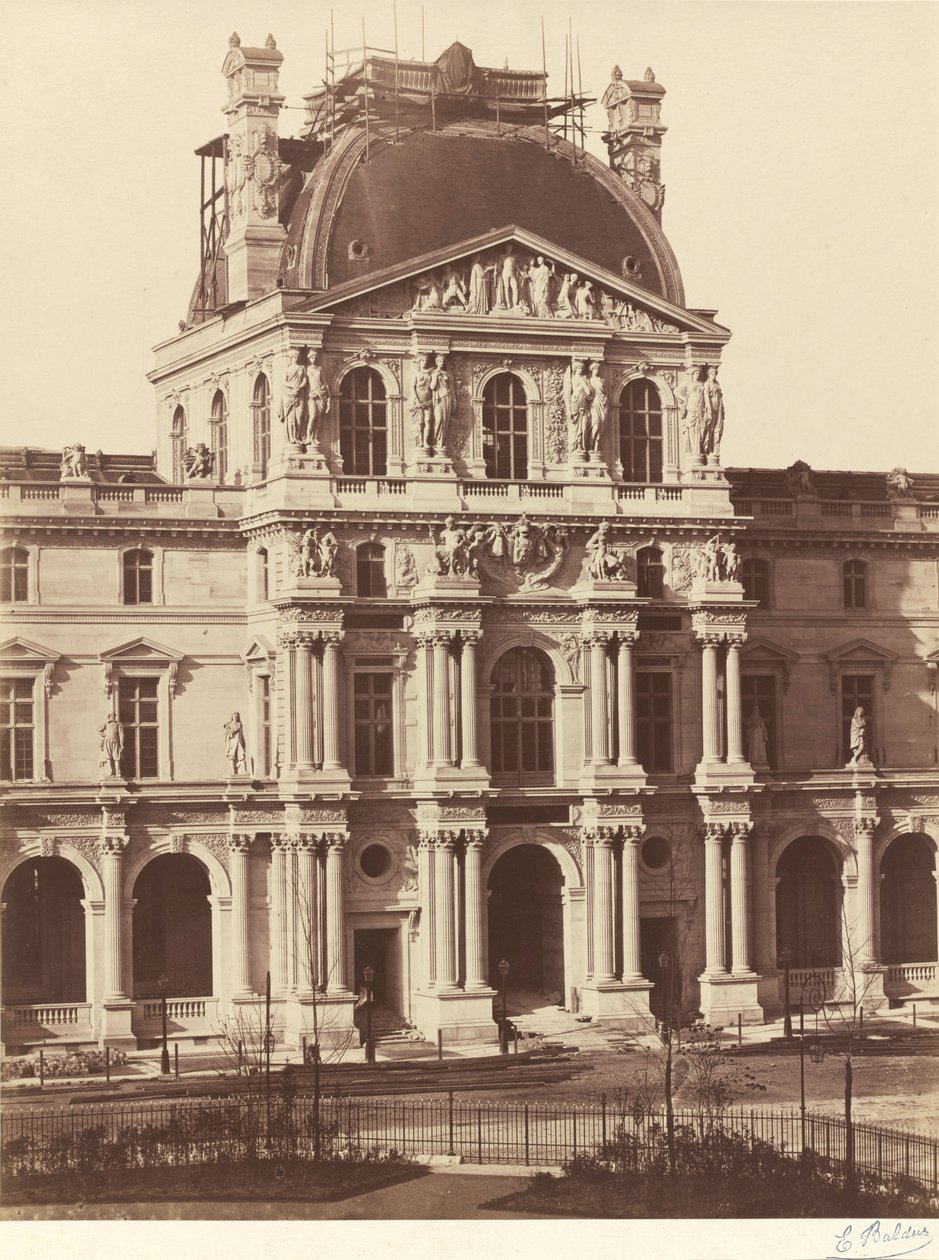 Ansicht des Louvre, 1855-1857 von Edouard Denis Baldus