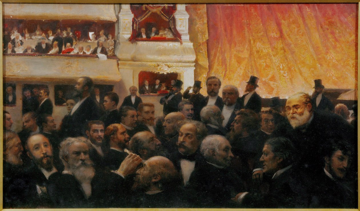 Eine Premiere an der Comédie-Française, Paris von Edouard-Joseph Dantan