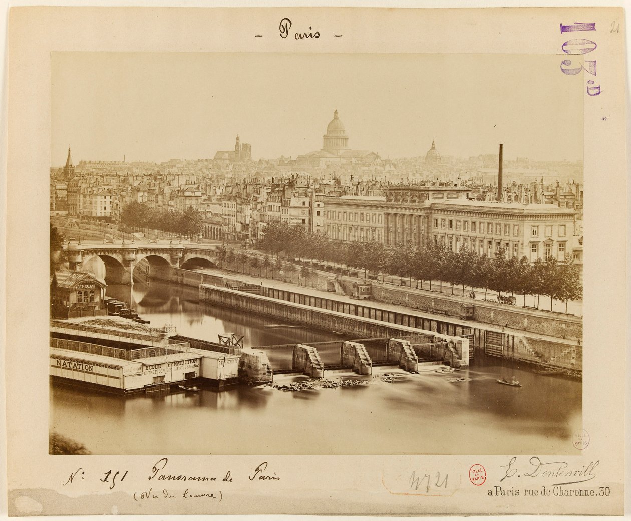 Blick auf den Louvre, Paris, ca. 1865-1900 von Edouard Dontenville