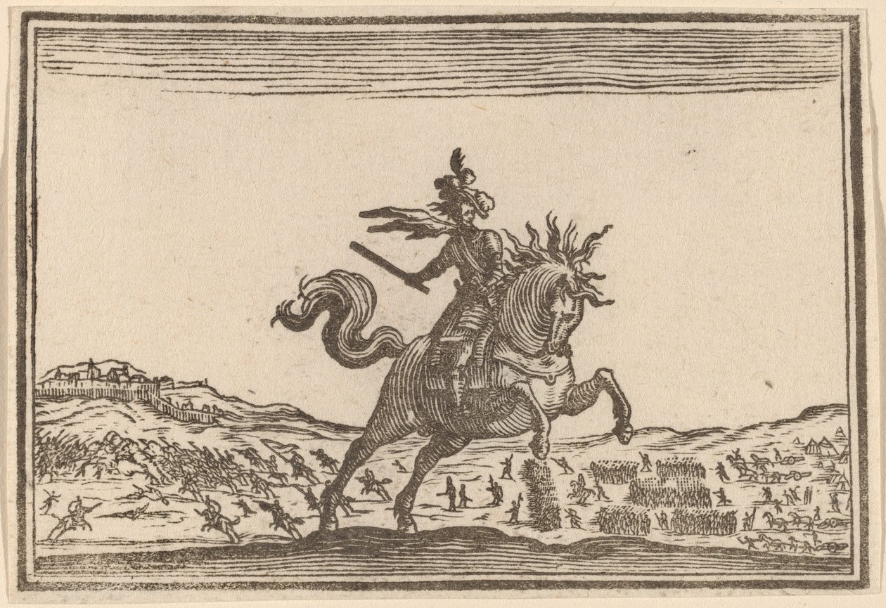Militärkommandant zu Pferd von Edouard Eckman after Jacques Callot