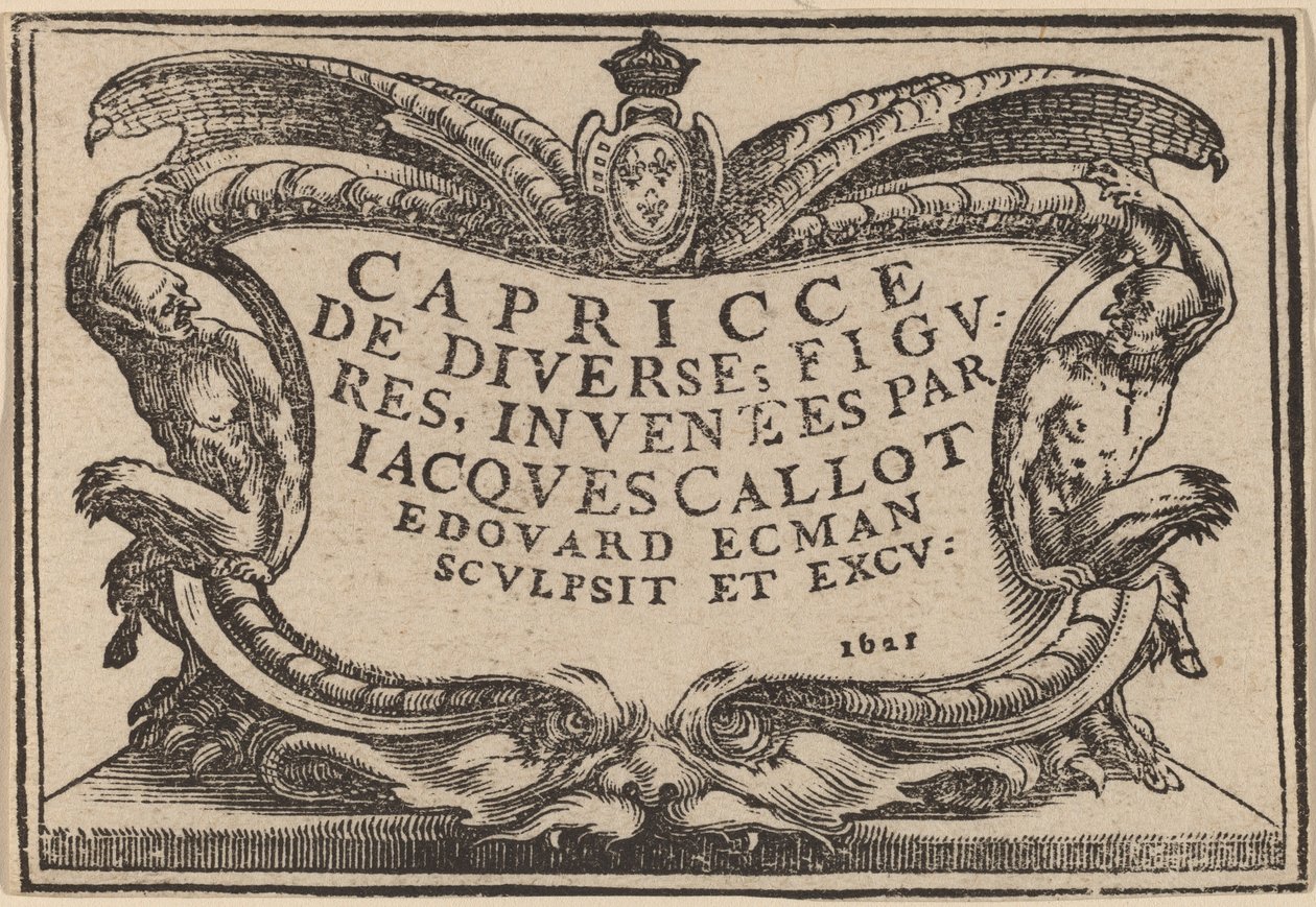 Titelseite für "Die Capricci" von Edouard Eckman after Jacques Callot