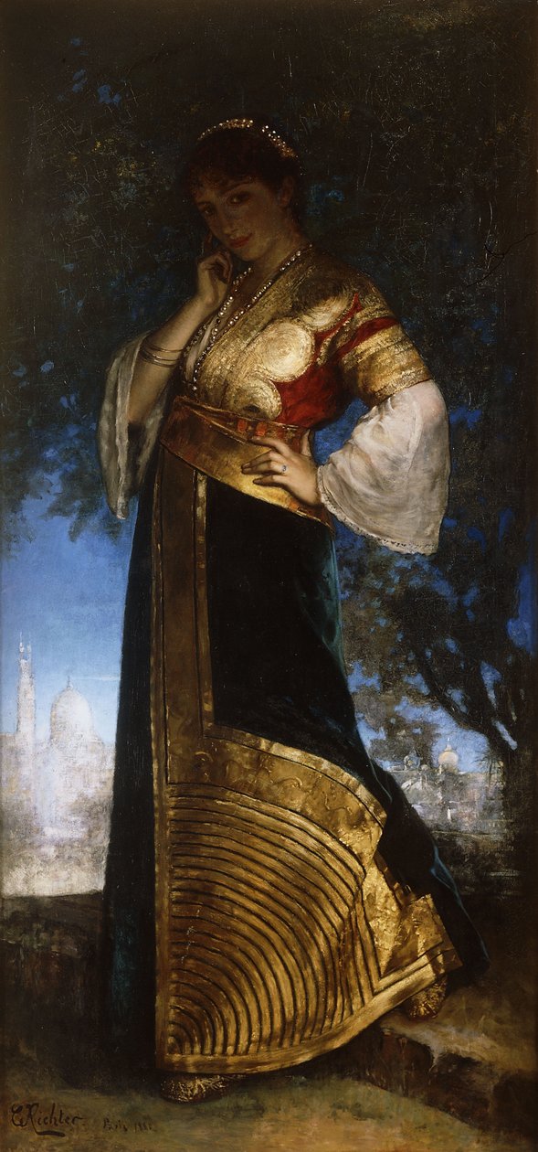 Die schöne Marokkanerin, 1880 von Edouard Frederic Wilhelm Richter