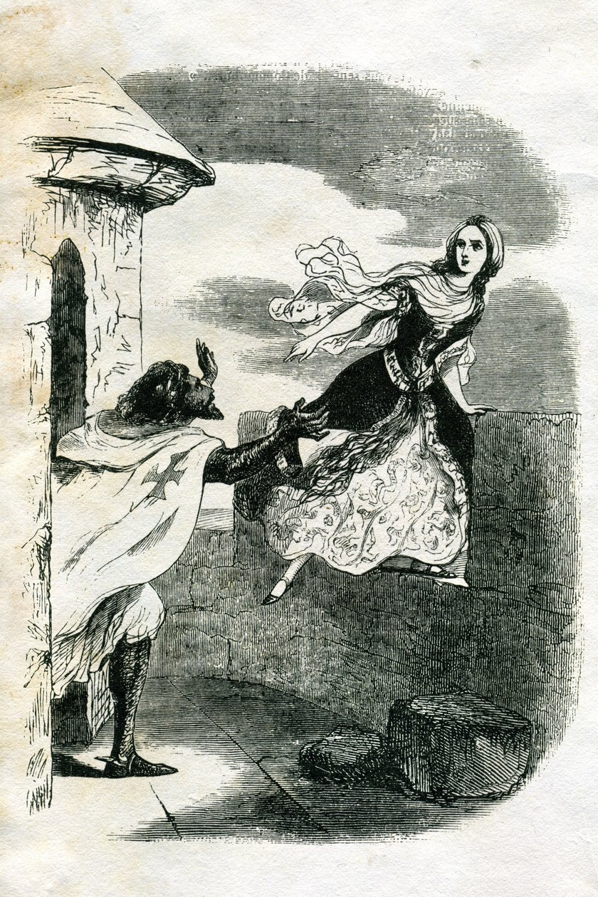 Illustration für Ivanhoe (Radierung) von Edouard & Lix Theodore (1830-1897) Frere