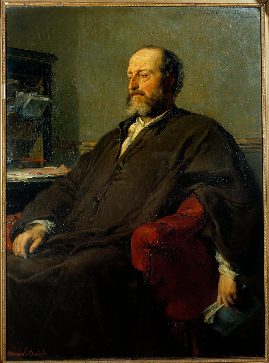 Porträt von Guillaume Victor Augier (1820-1889) Dramatiker Gemälde von Edouard Louis Dubufe (1820-1883) 1877 von Edouard Louis Dubufe