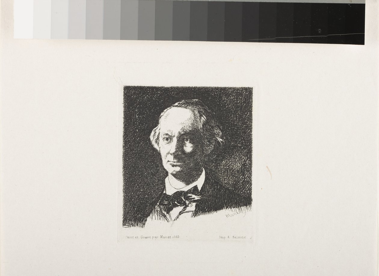 Charles Baudelaire, Frontalansicht III von Édouard Manet
