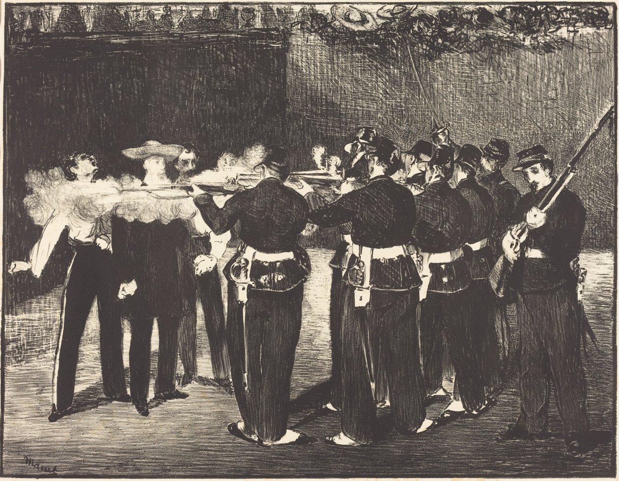Tod von Maximilian in Queretaro (Die Hinrichtung von Maximilian) von Édouard Manet