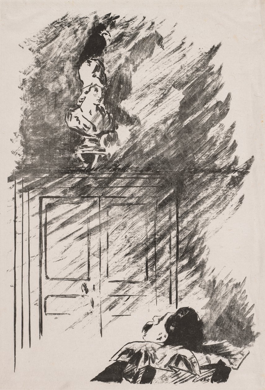 Illustration für Der Rabe von Edgar Allan Poe von Édouard Manet