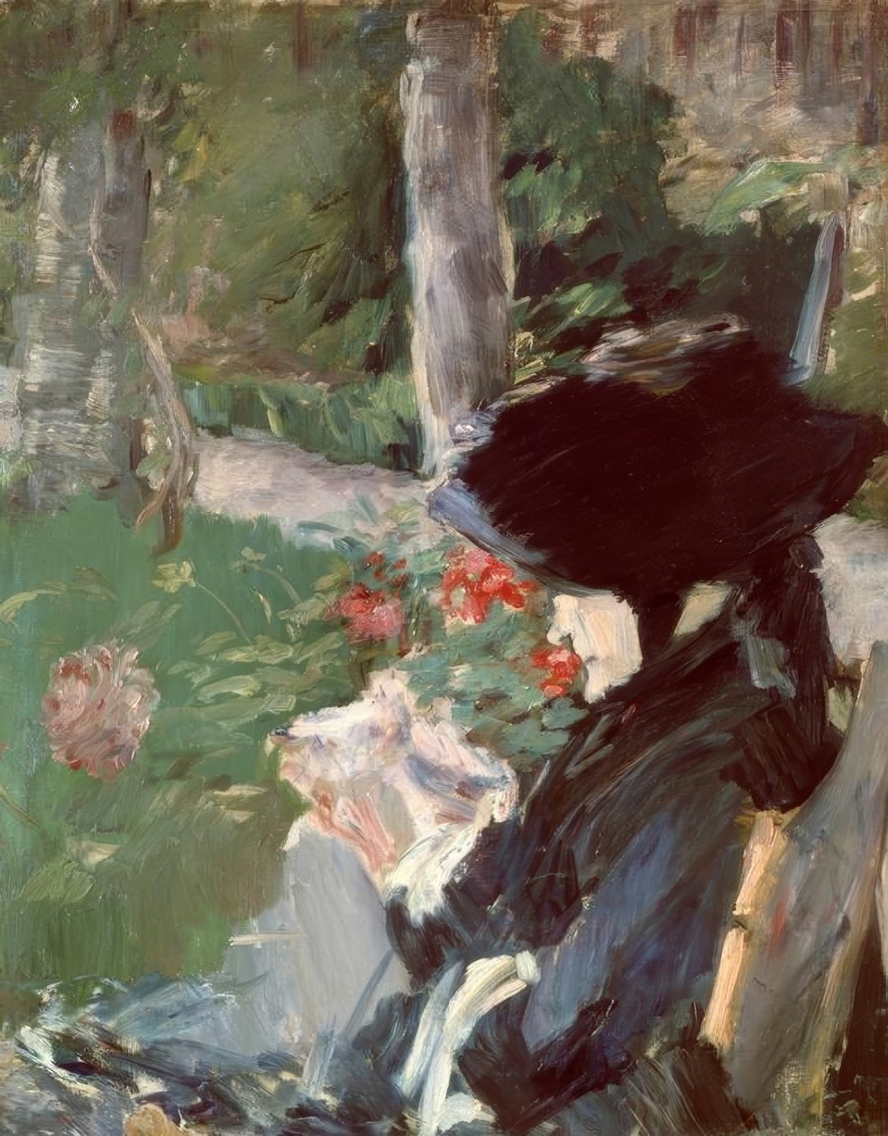 Mme Manet im Garten von Bellevue von Édouard Manet