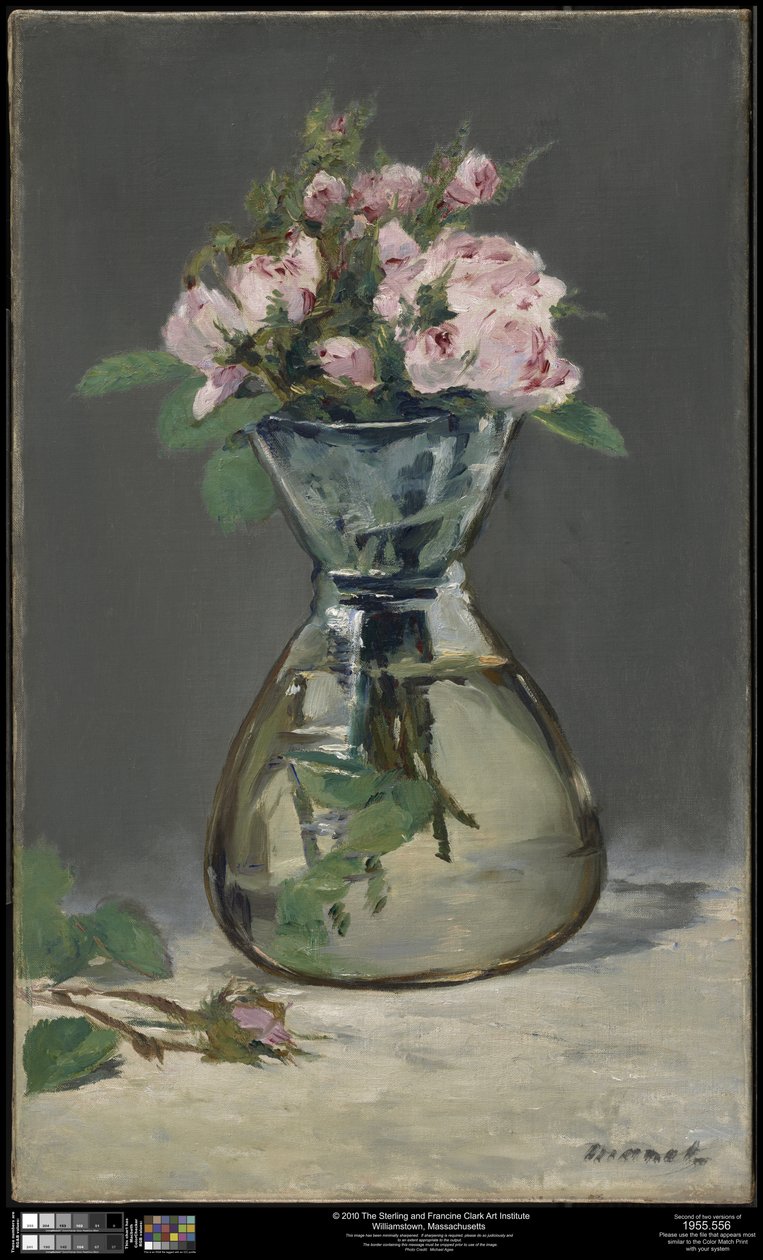 Moosrosen in einer Vase von Édouard Manet