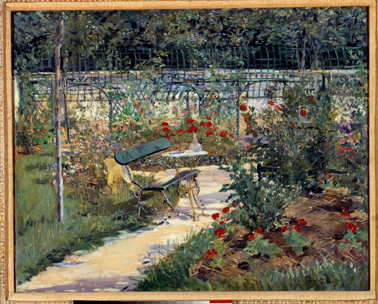 Mein Garten, die Bank von Édouard Manet