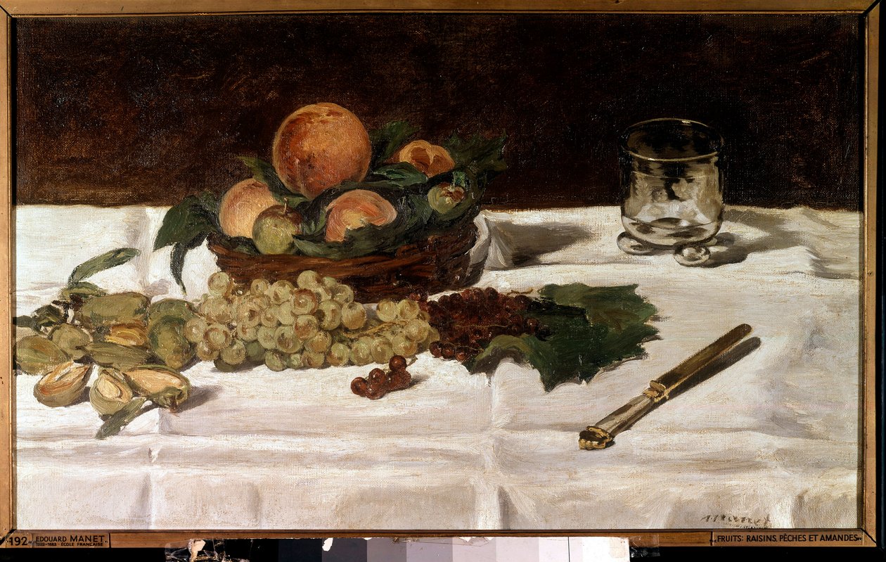 Stillleben, Früchte auf einem Tisch von Édouard Manet