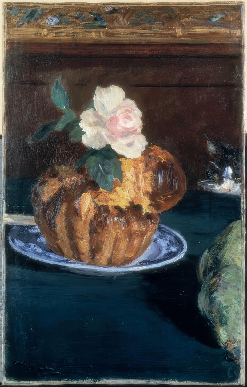 Stillleben mit Brioche von Édouard Manet