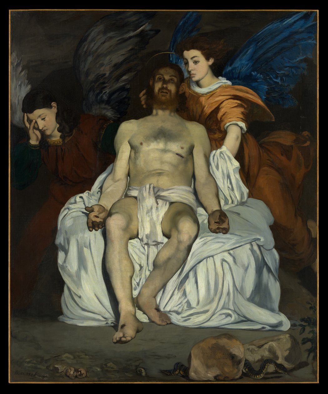 Der tote Christus mit Engeln von Édouard Manet