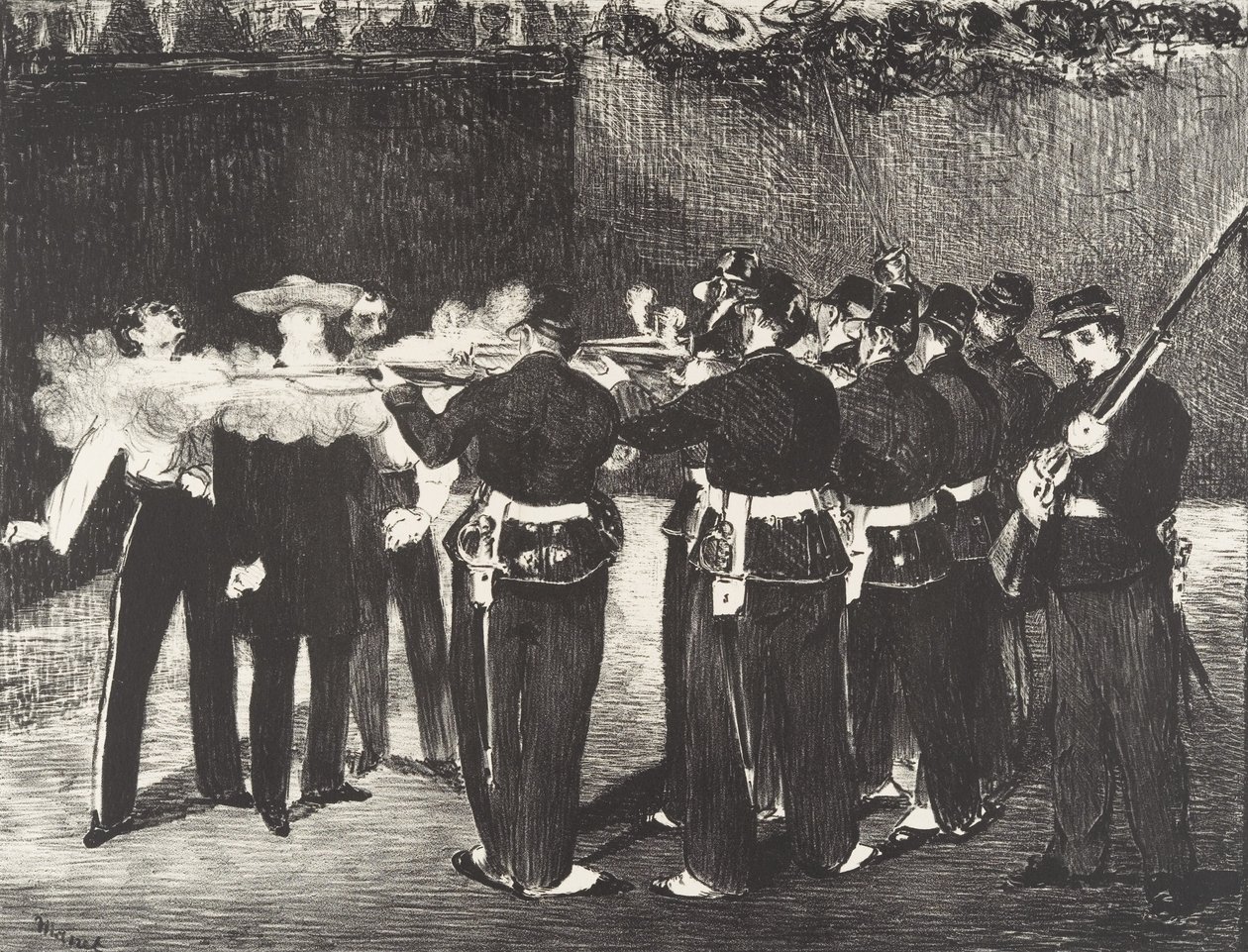 Die Hinrichtung des Kaisers Maximilian, 1868 von Édouard Manet