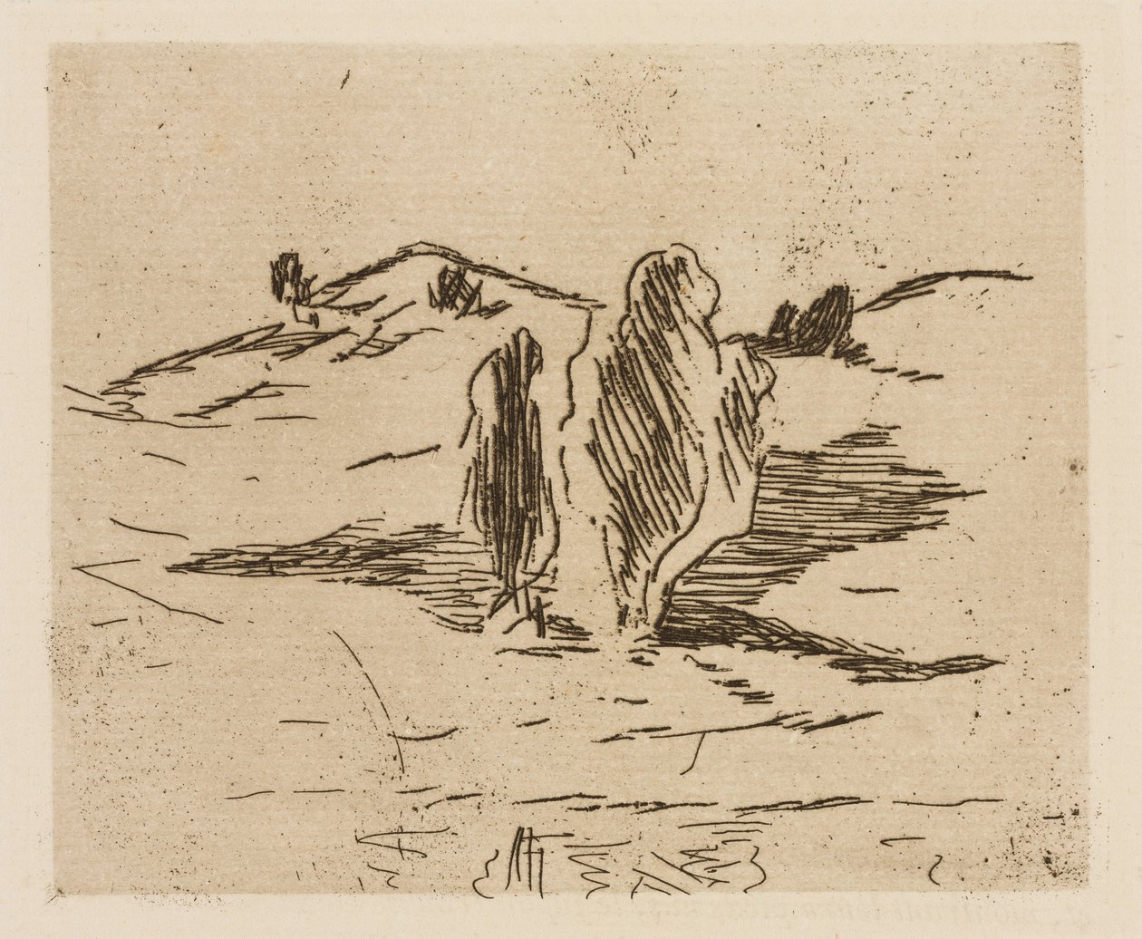 Das Hohe Tal, Tafel 3 aus Le Fleuve von Édouard Manet
