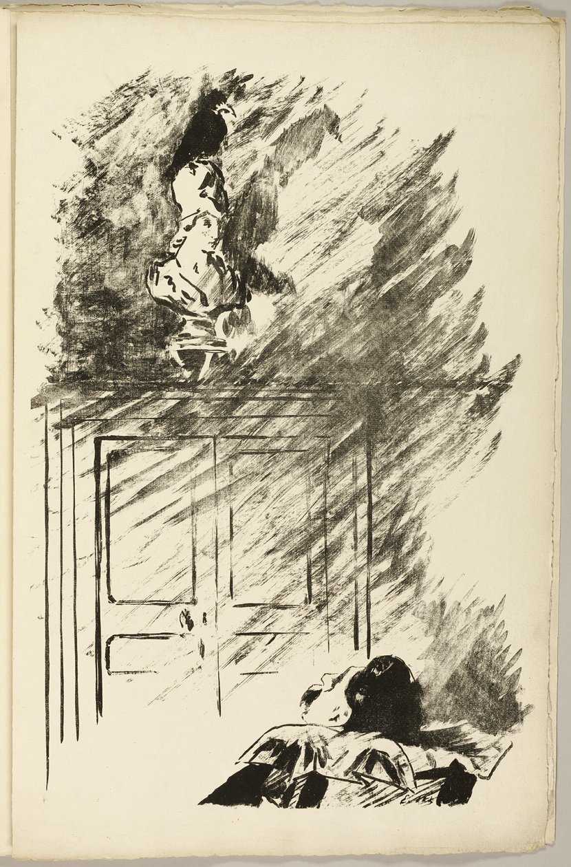 Der Rabe auf der Büste von Pallas, aus Der Rabe von Édouard Manet