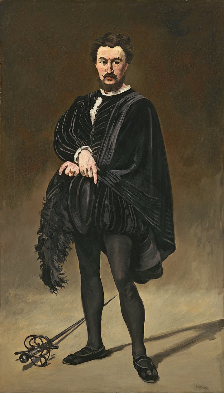 Der Tragödienschauspieler (Rouviere als Hamlet) von Édouard Manet