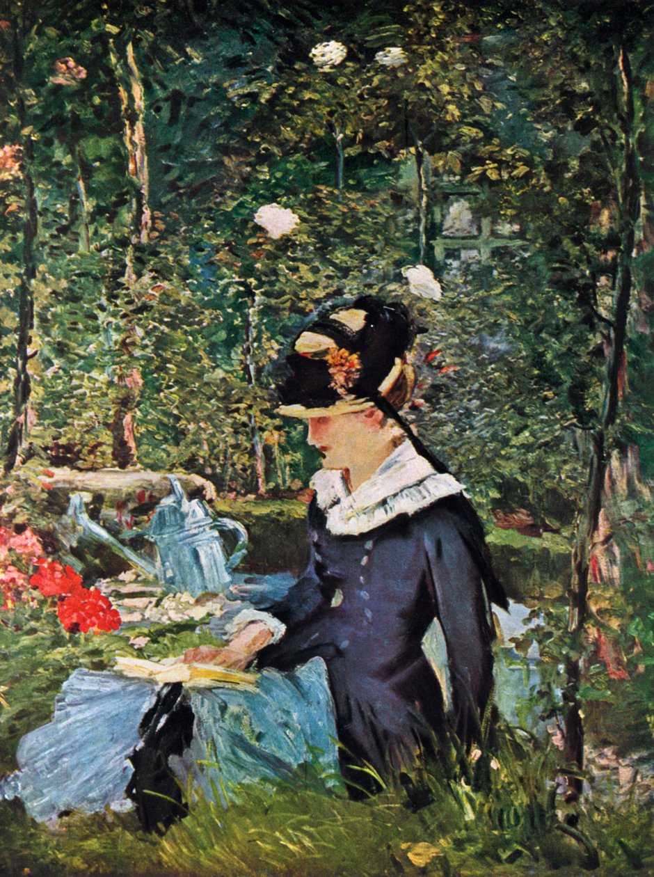 Junges Mädchen an der Schwelle des Gartens in Bellevue, 1880 von Édouard Manet