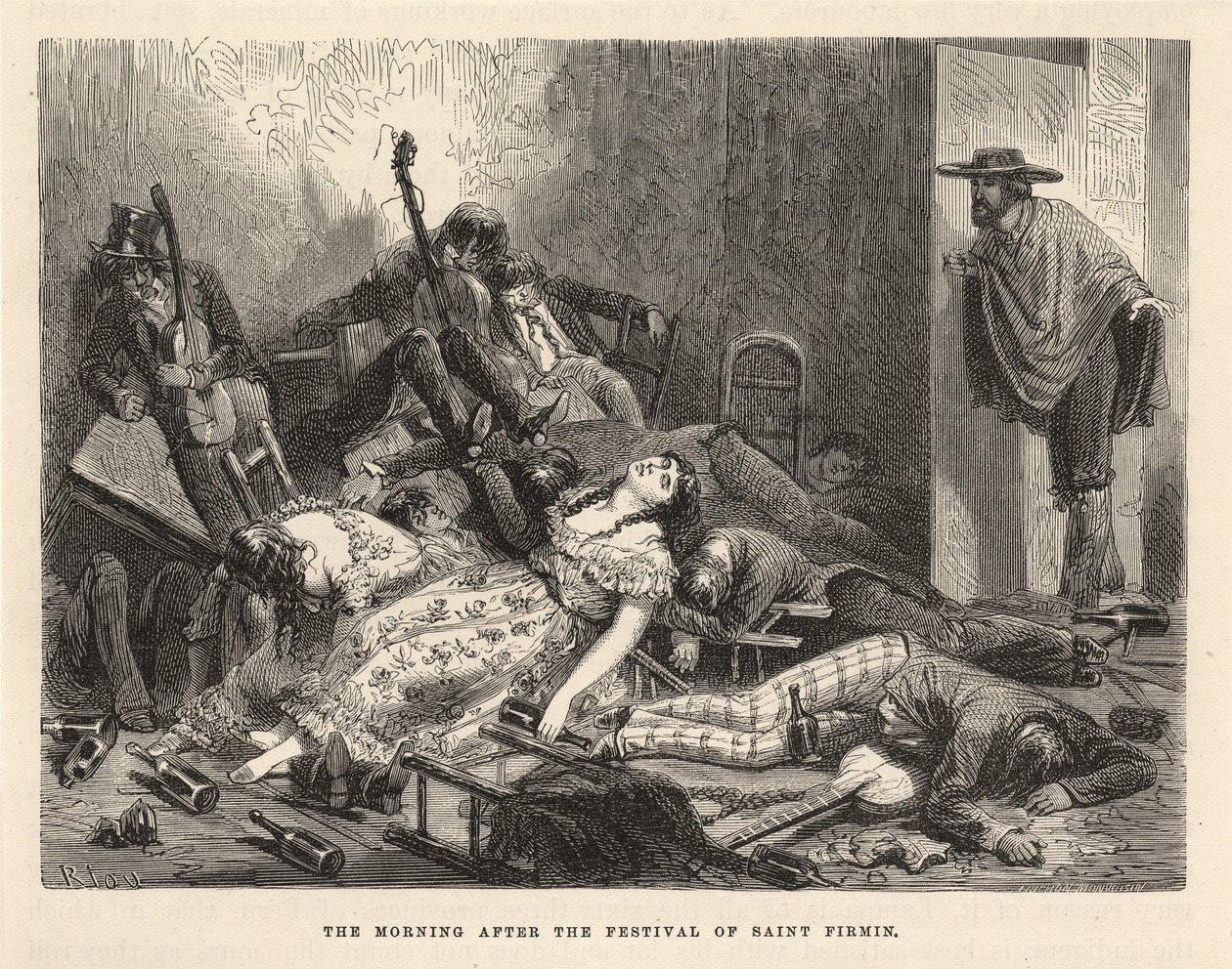 Der Morgen nach dem Saint Firmin Festival, New York 1875 von Edouard Riou