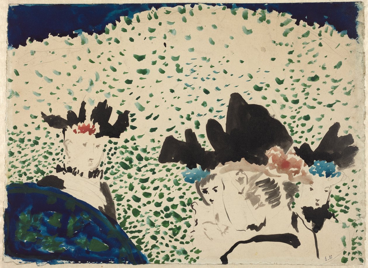 Vier Damen mit ausgefallenen Hüten von Edouard Vuillard