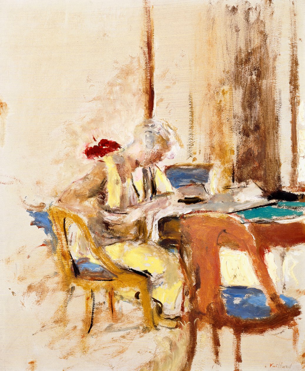 Lesen im kleinen Salon von Edouard Vuillard