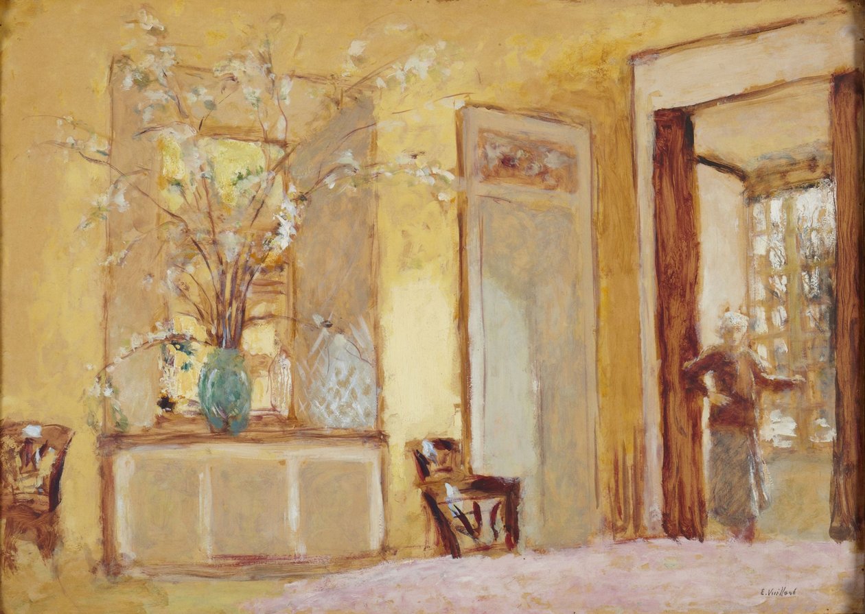Frau in einem Innenraum (Madame Hessel in Les Clayes) von Edouard Vuillard