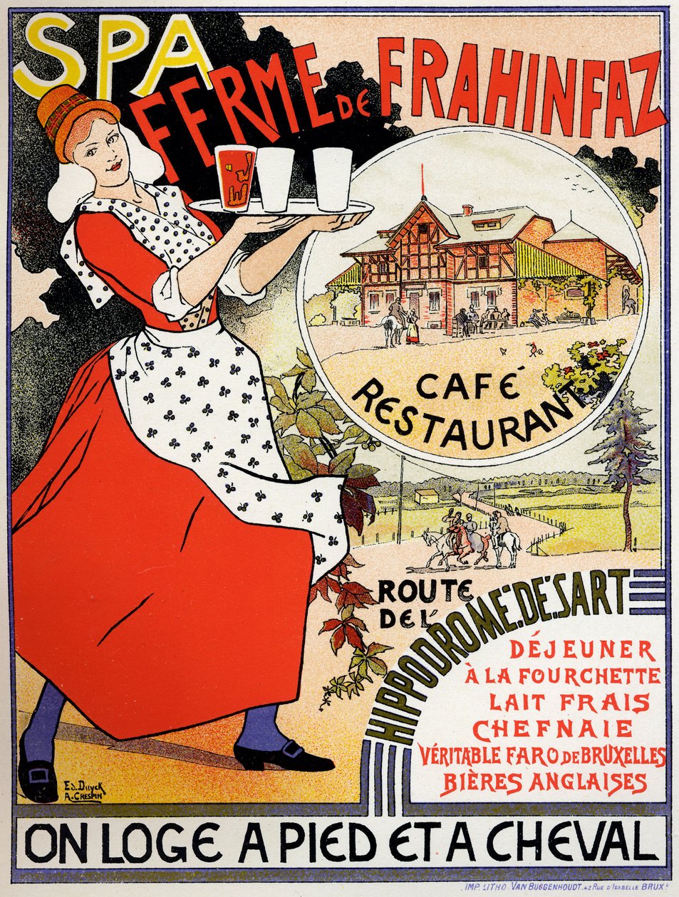 Cafe Frahinfaz Farm Werbung, ca. 1890 von Edouard and Crespin Adolphe (1859 1944) Duyck