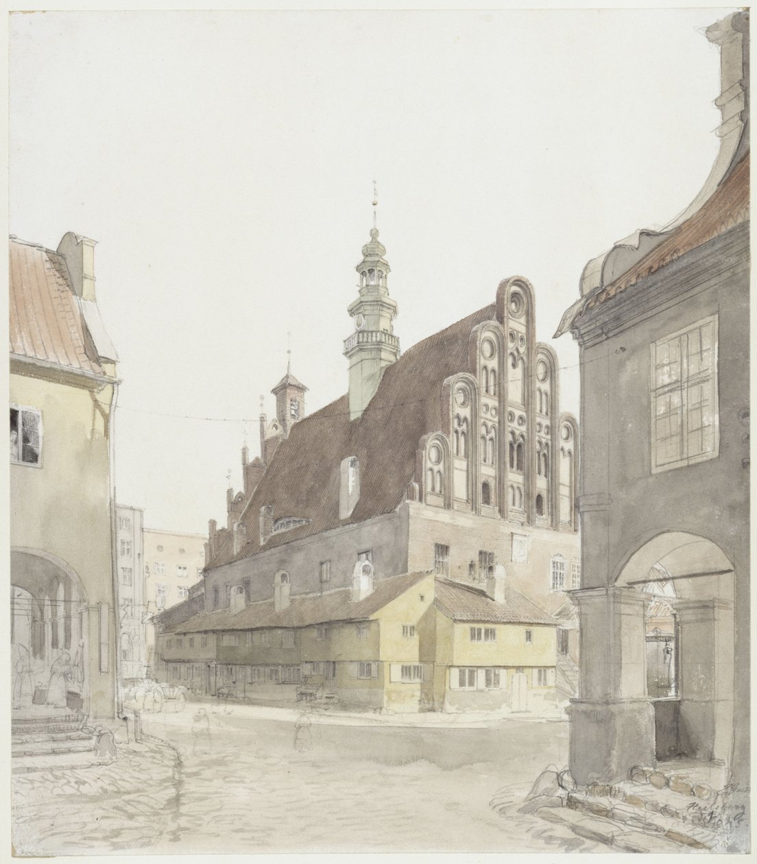 Das Rathaus in Heilsberg von Eduard Gaertner
