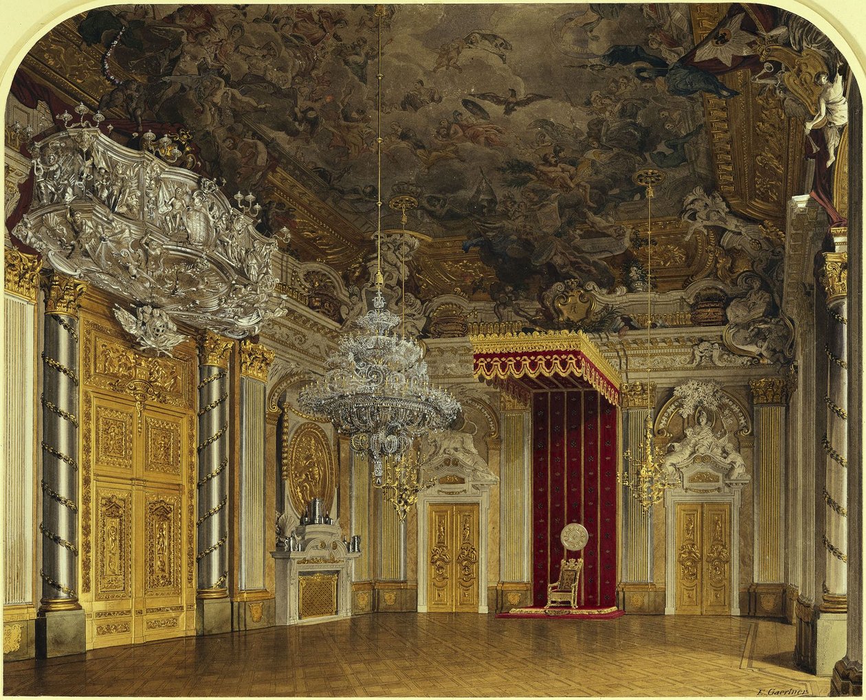 Der Rittersaal im Königlichen Schloss in Berlin von Eduard Gaertner