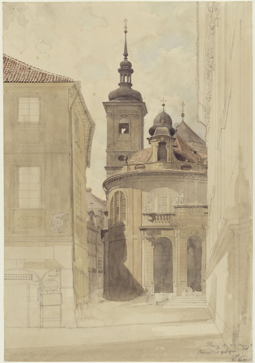 Die Jesuitenkirche in Prag von Eduard Gaertner