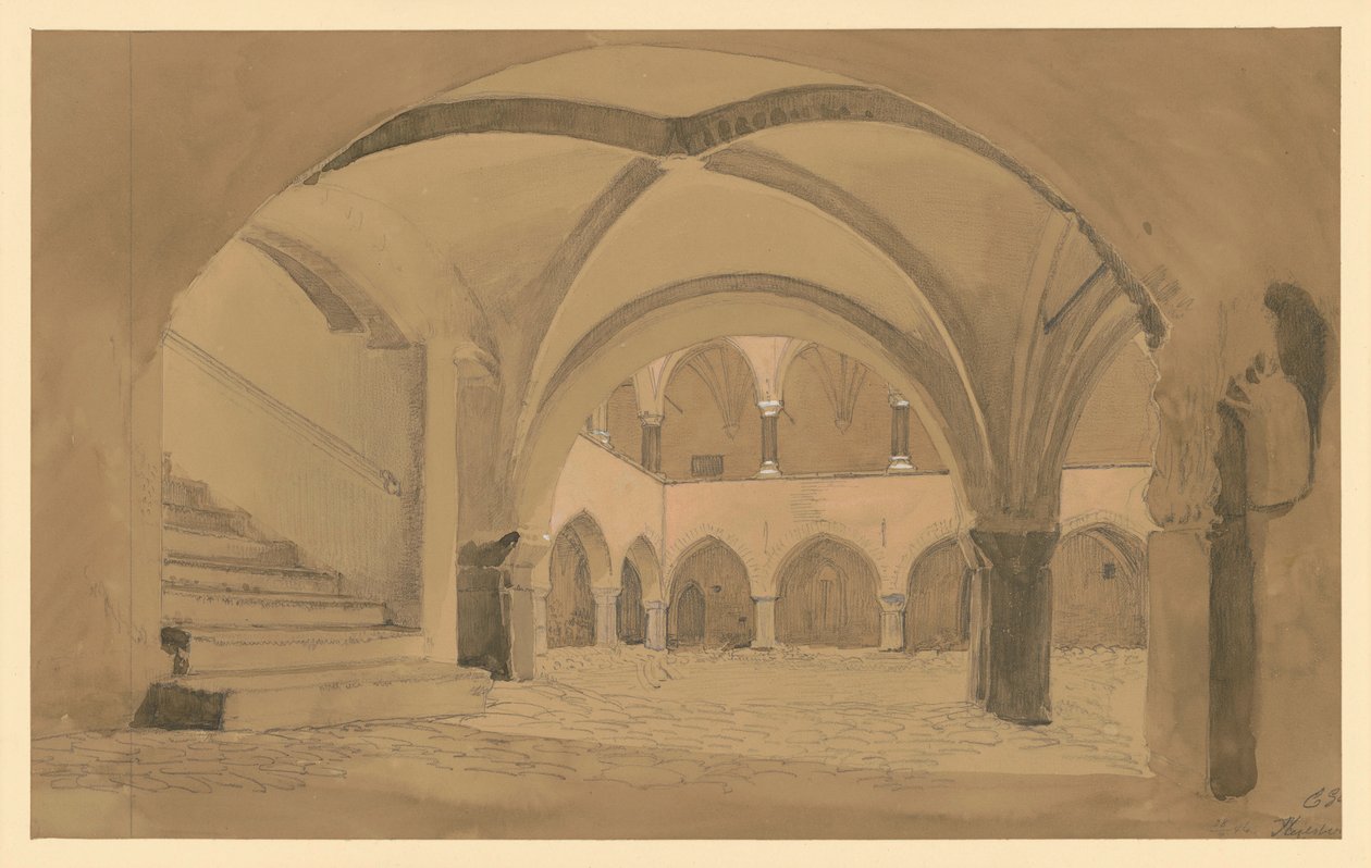 Schlosshof in Heilsberg von Eduard Gaertner