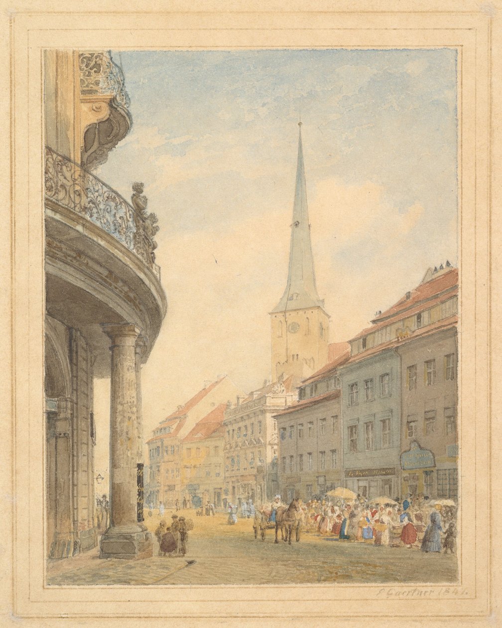 Ansicht von Berlin mit dem Ephraim Palais links von Eduard Gaertner