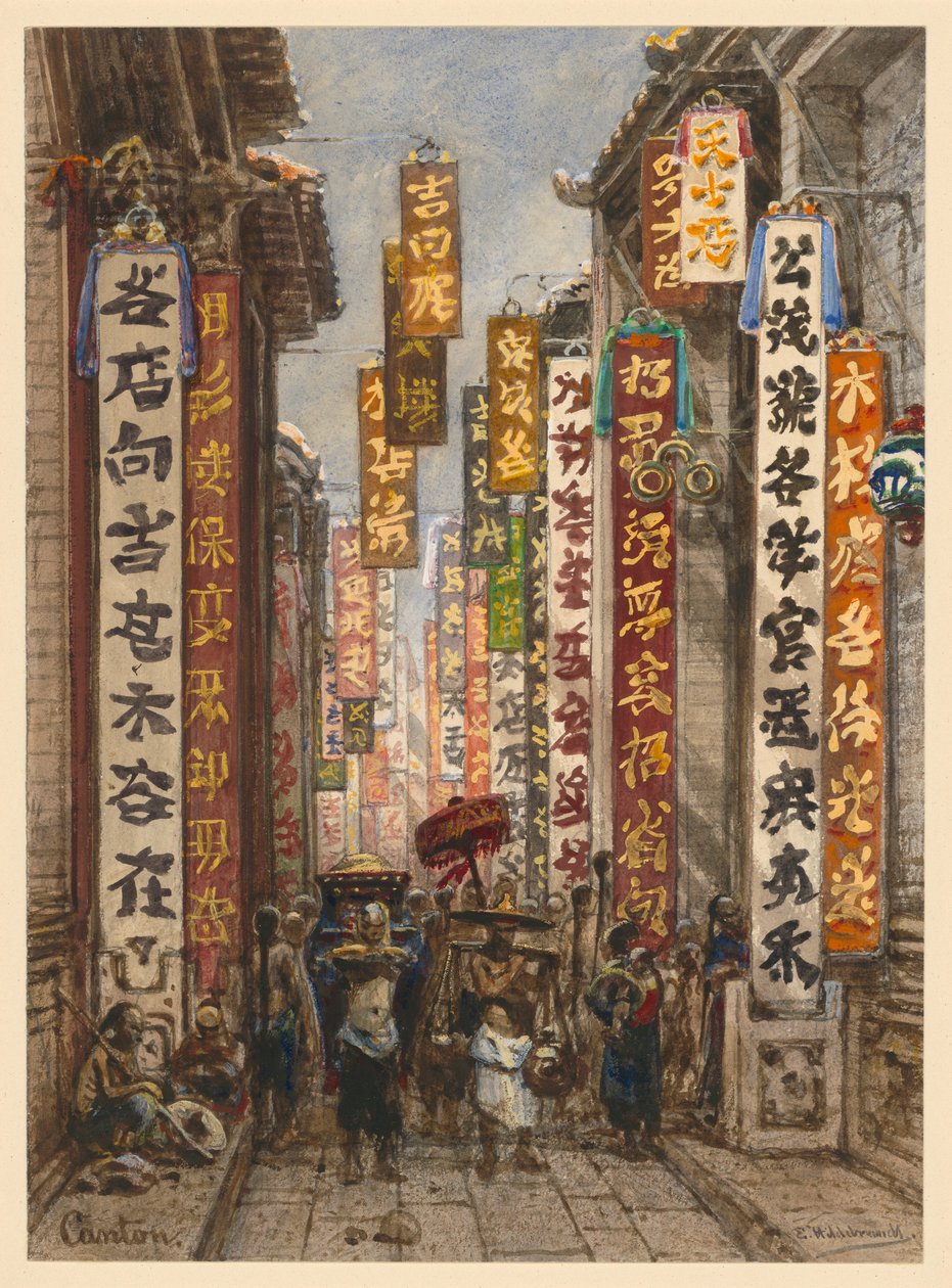 Straße in Kanton von Eduard Hildebrandt