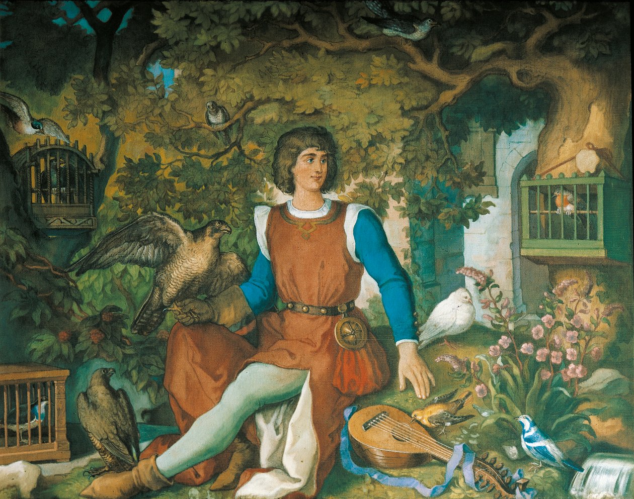 Porträt von Walther von der Vogelweide, aus der Tannhäuser-Saga von Eduard Ille
