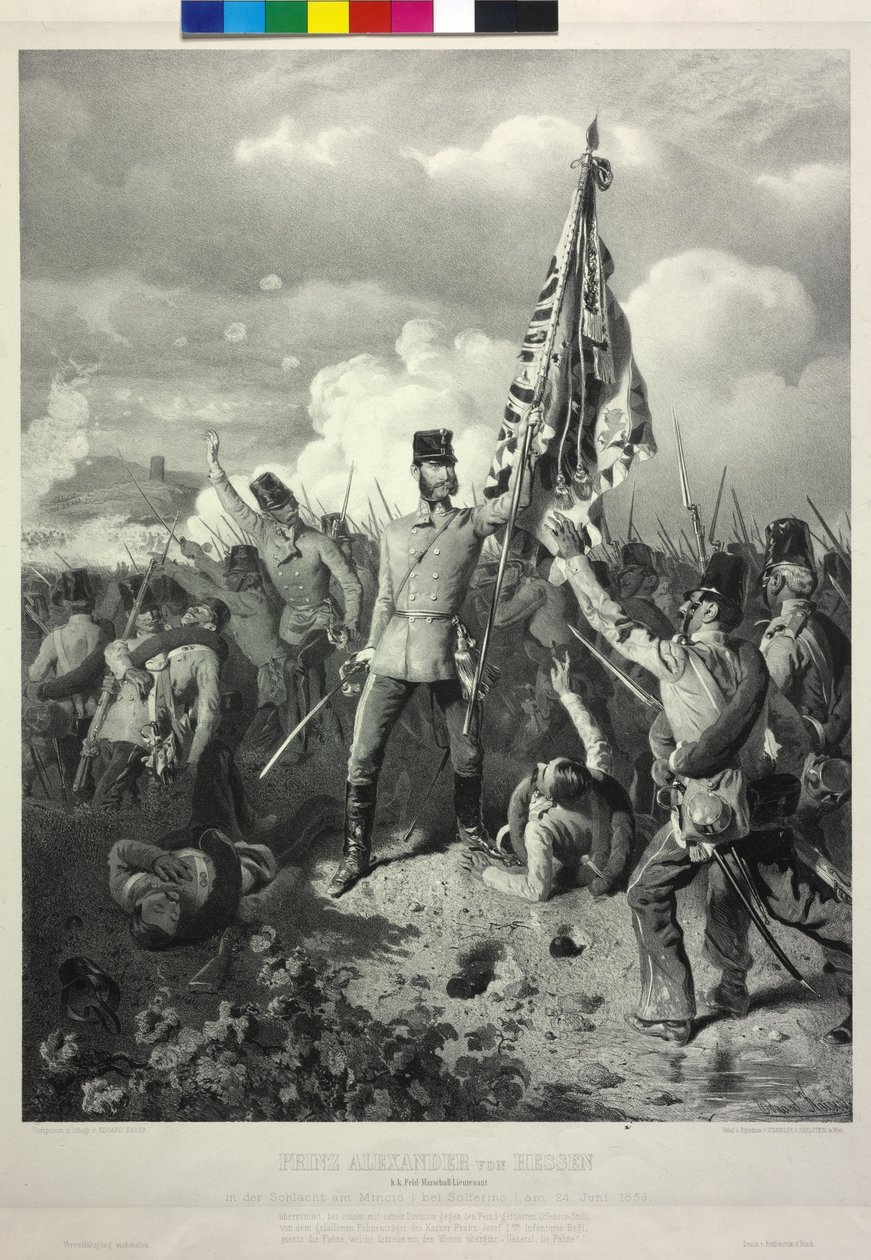 Prinz Alexander von Hessen k. k. Feldmarschallleutnant in der Schlacht am Mincio bei Solferino am 24. Juni 1859 von Eduard Kaiser